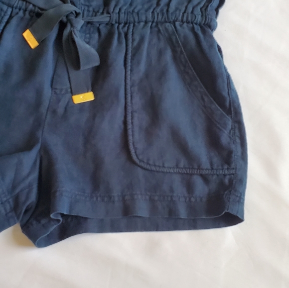 Juicy Couture Beach 100%Linen Romper Navy Blue - Picture 10 of 13